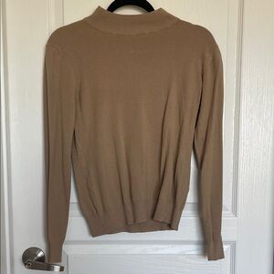 Classic Tan Turtleneck Sweater for Women